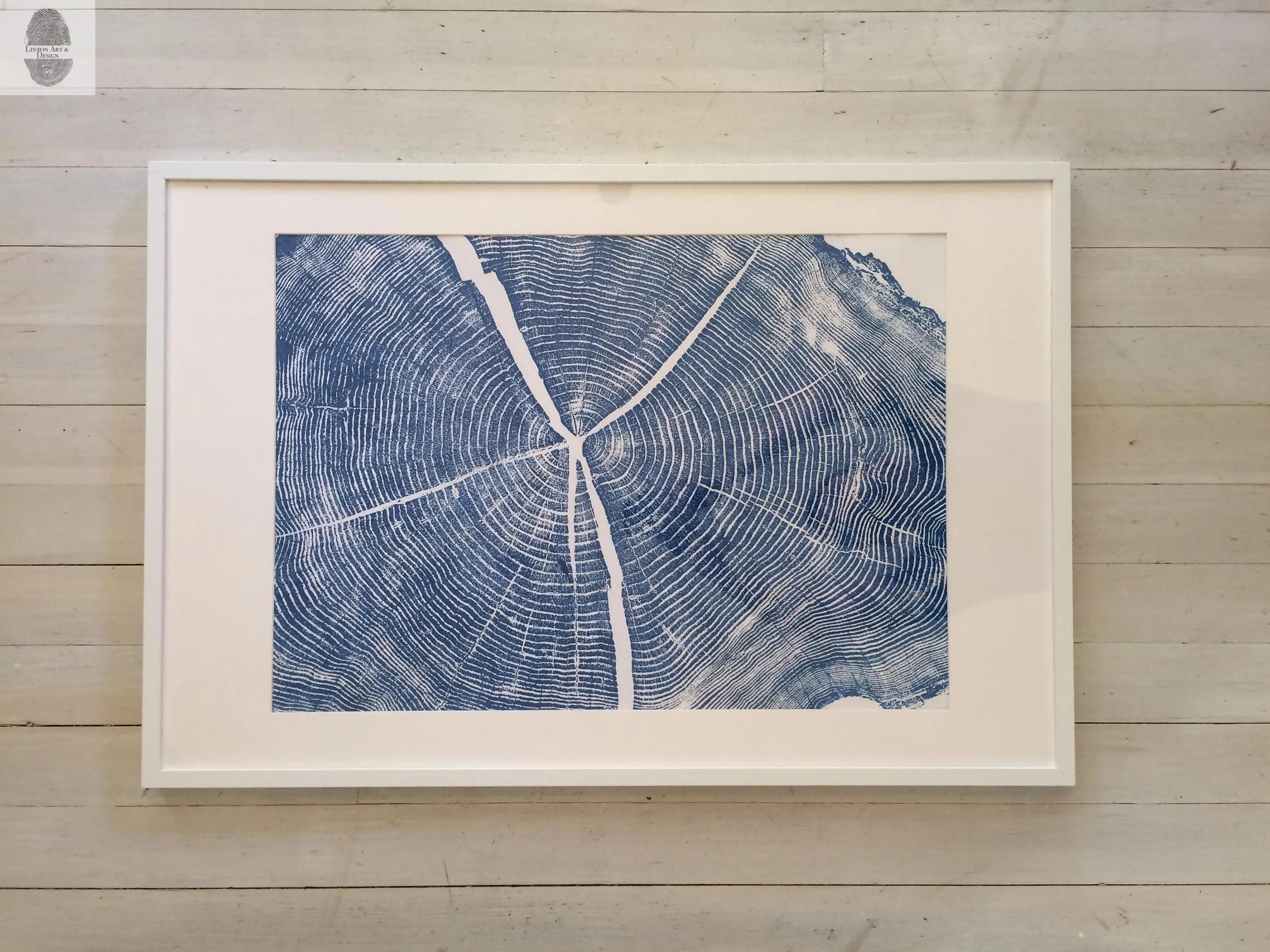 Provo, Utah, Locust in Blue Cropped Tree Ring - 24x36 print