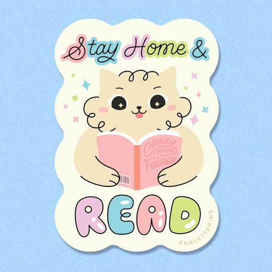 Stay Home & Read Sticker