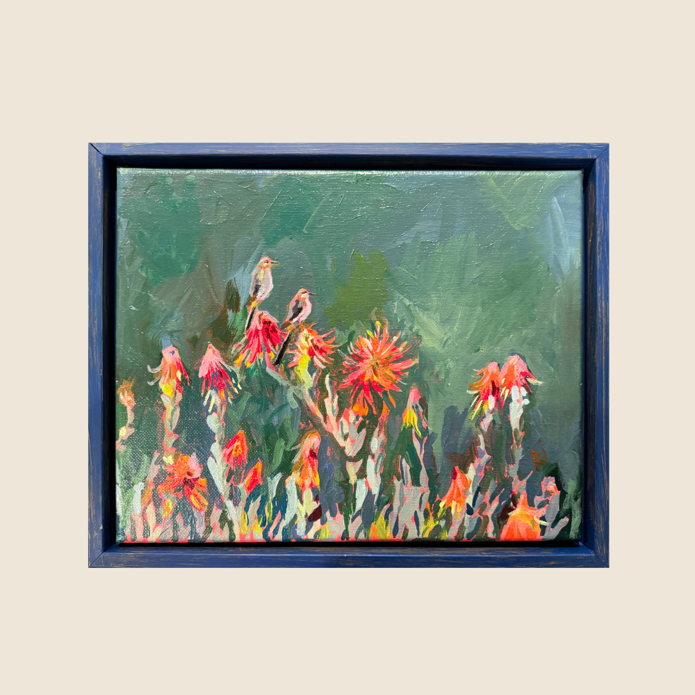 Awaken - Love Birds on Fire - Original Painting - Flourish Art Show