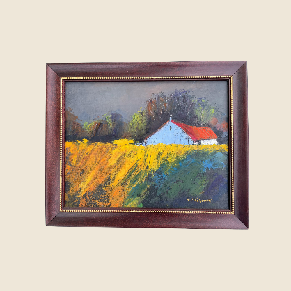 Abstract Barn Scene - Original Art - Road Trip Art Show