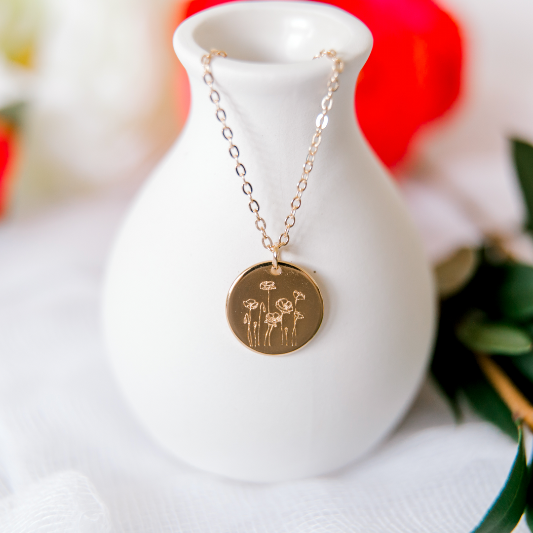 Poppy Necklace - Mauve Jewelry Co.