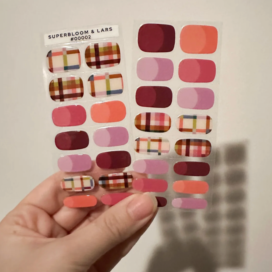 Plaid Gel Nail Strips