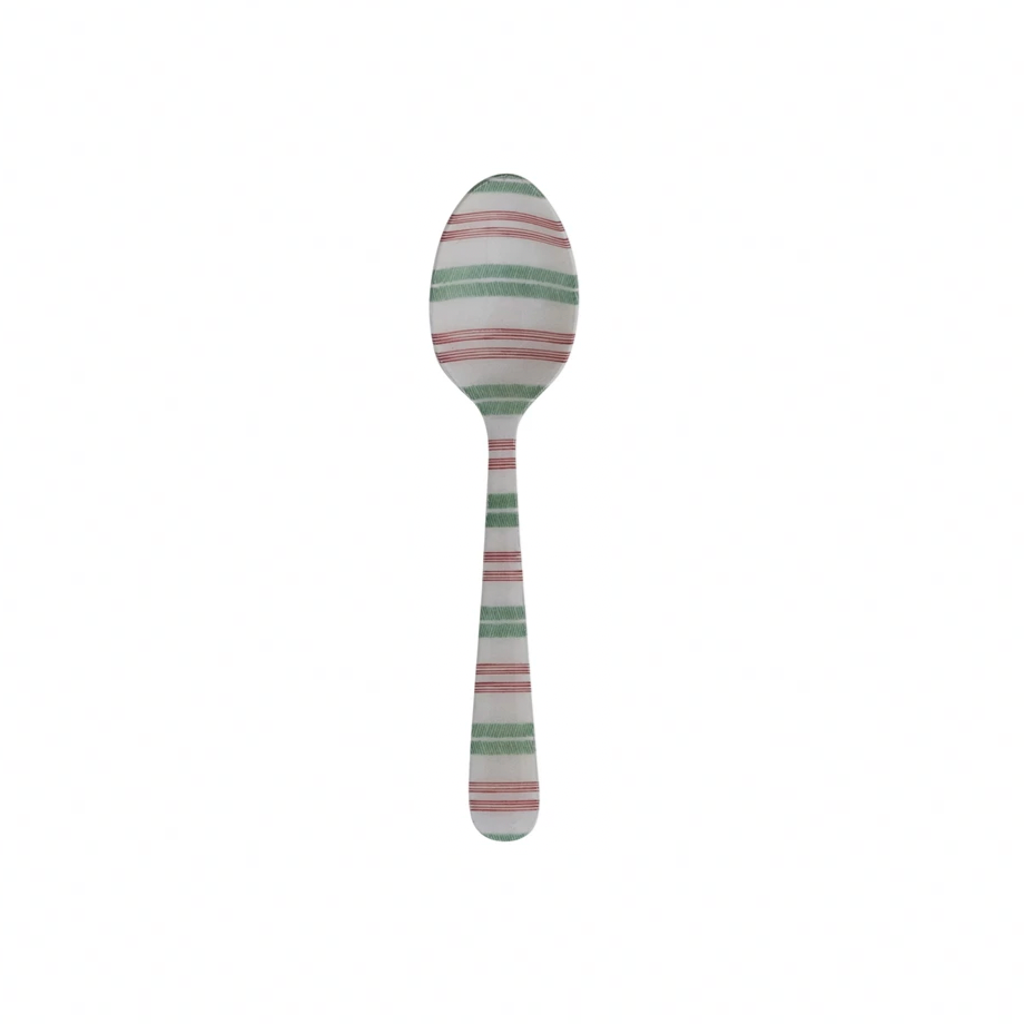 Striped spoon on a white background