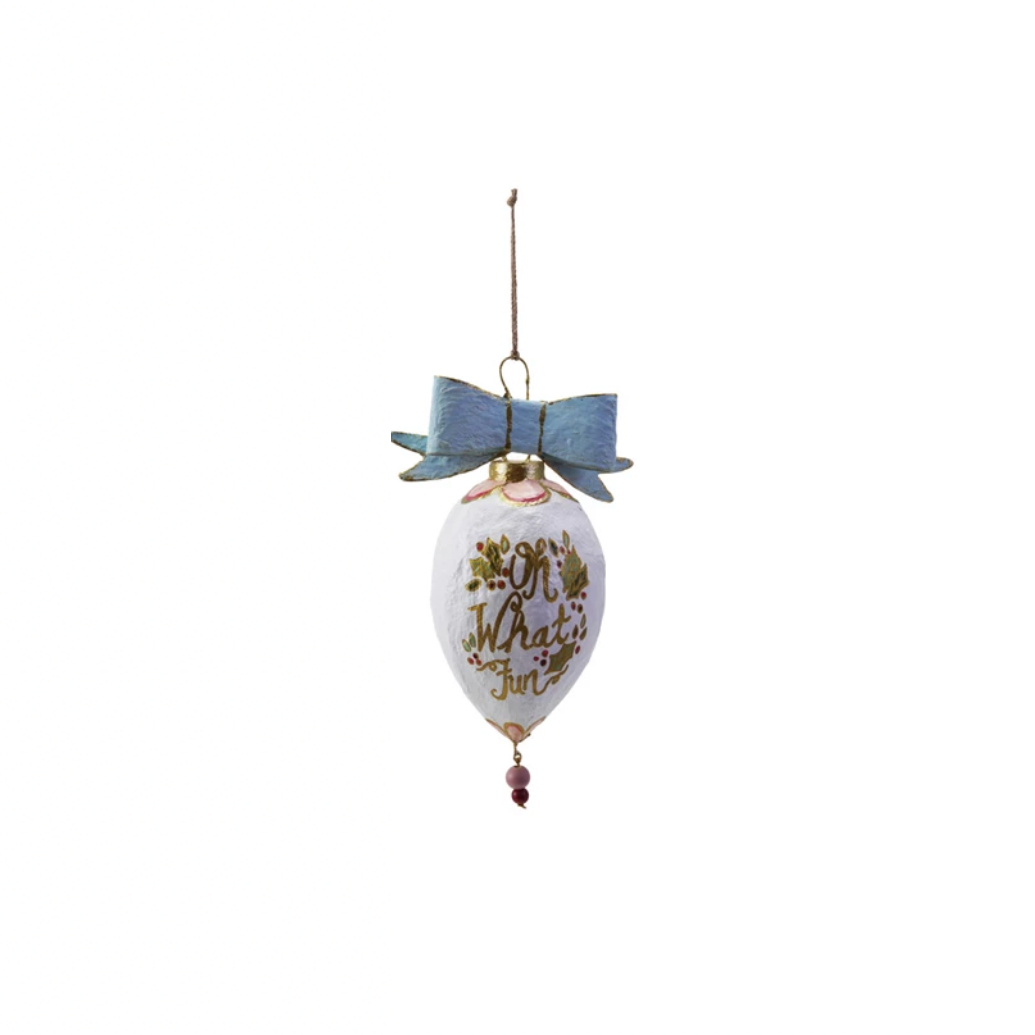 Large Decorative ornament with a bow on a white background