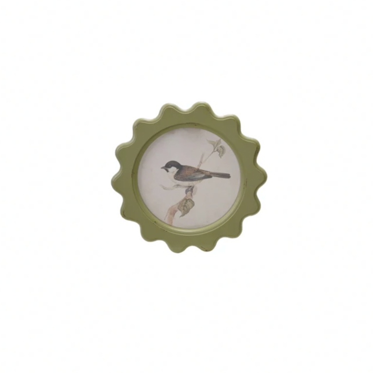 picture frame with a house sparrow on it