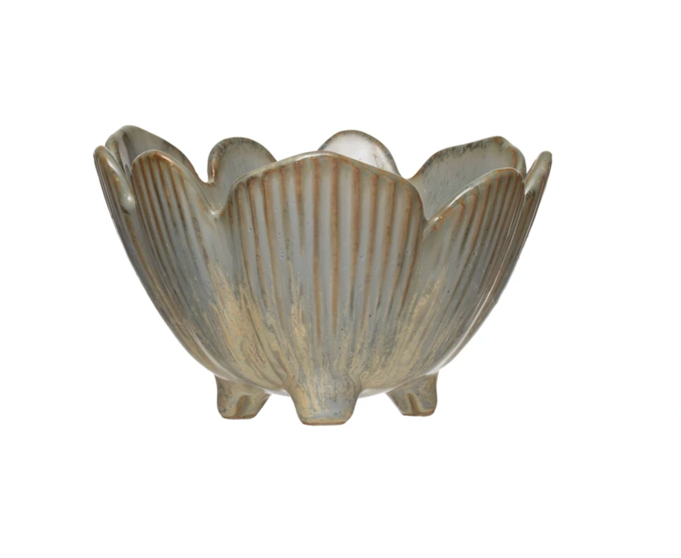 Porcelain Flower Bowl with Glaze