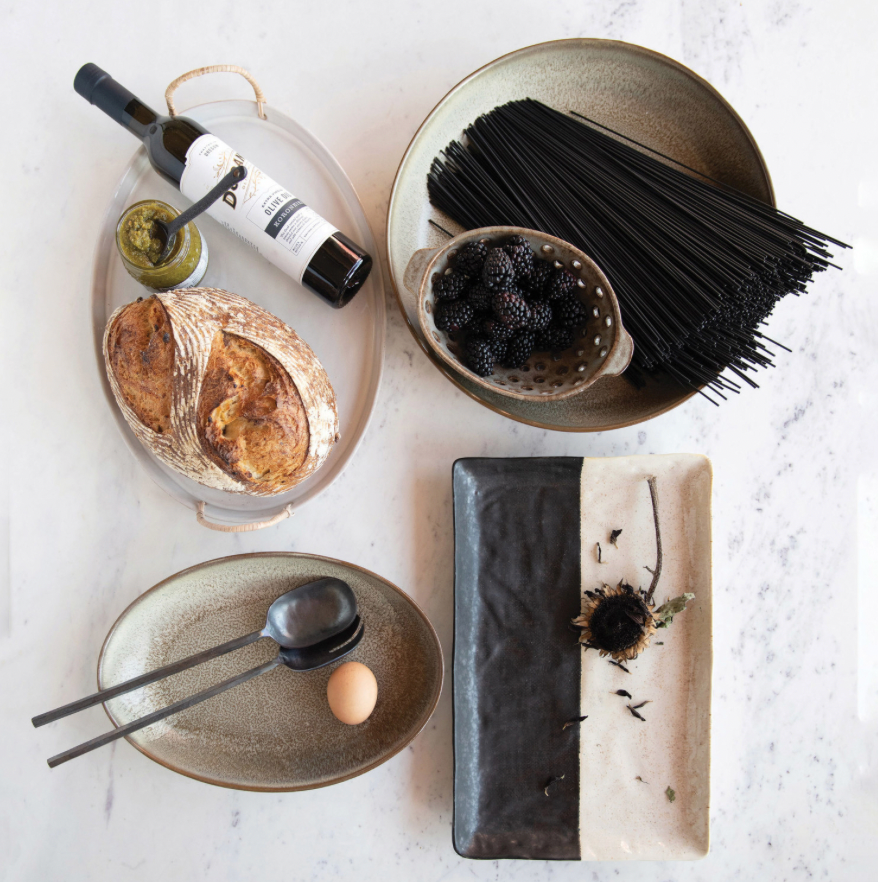Stoneware Berry Bowl with Glaze