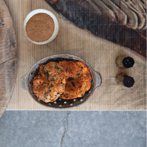Stoneware Berry Bowl with Glaze