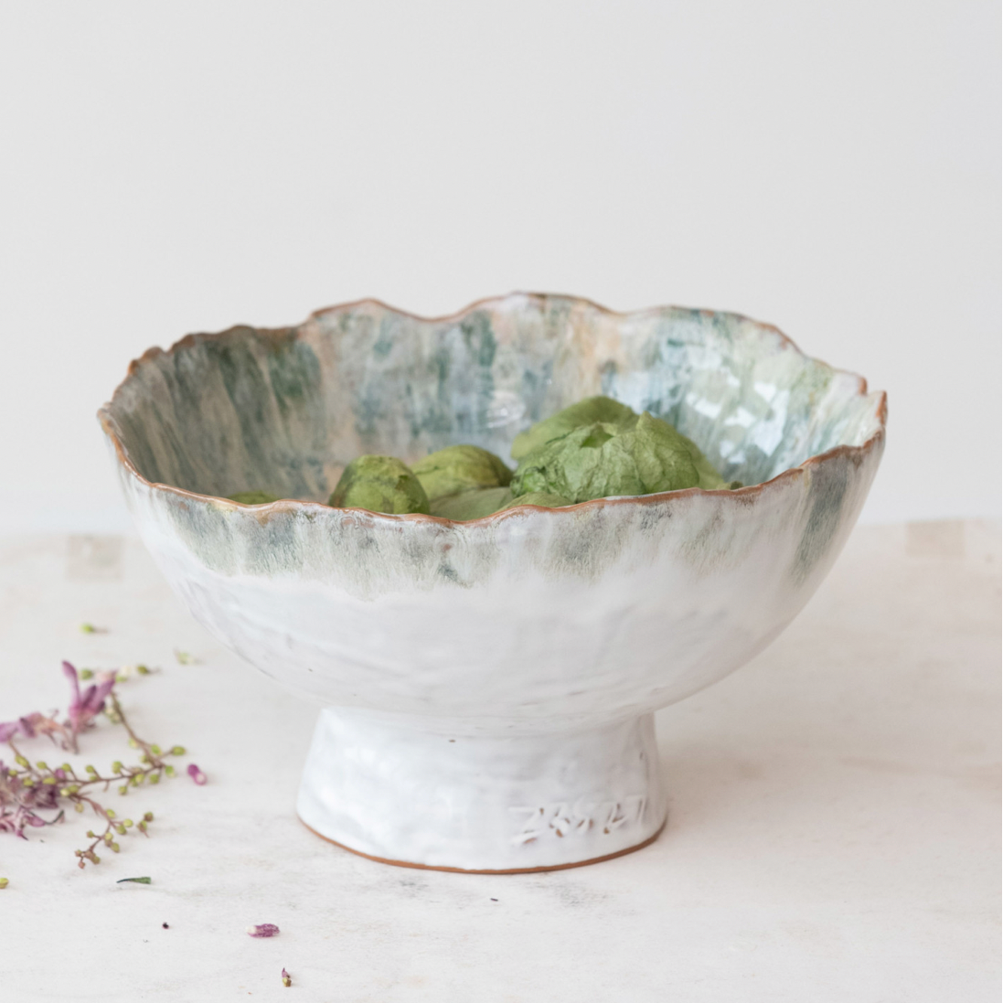 Stoneware Footed Bowl