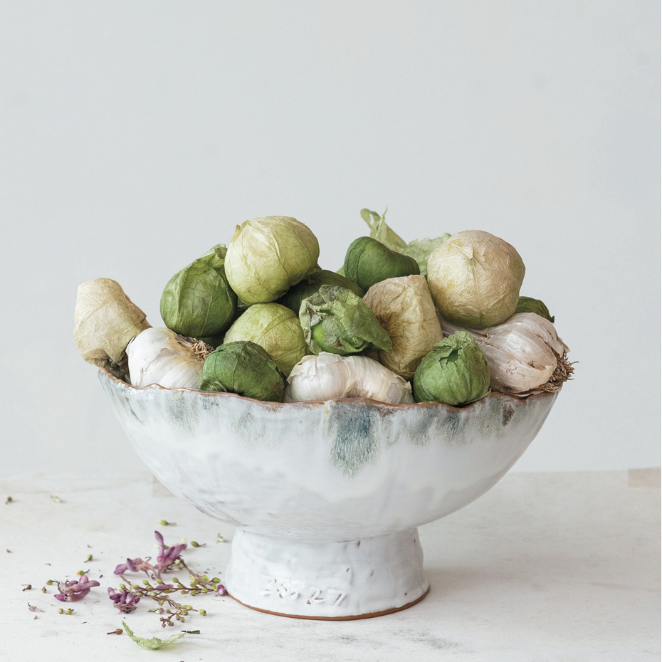Stoneware Footed Bowl