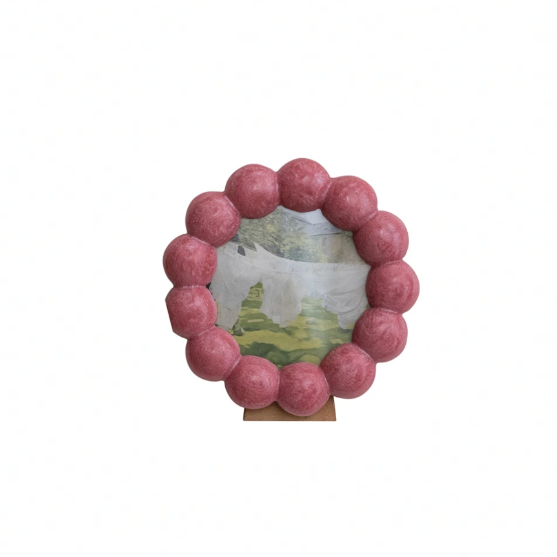 Resin Ball Twisted Photo Frame - Pink