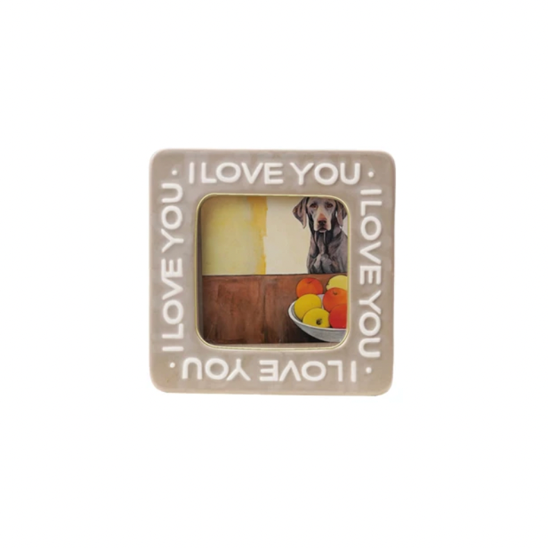 Embossed Photo Frame with Gold Electroplating - I Love You