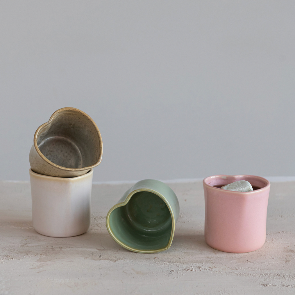 Stoneware Handle-less Mug - PINK
