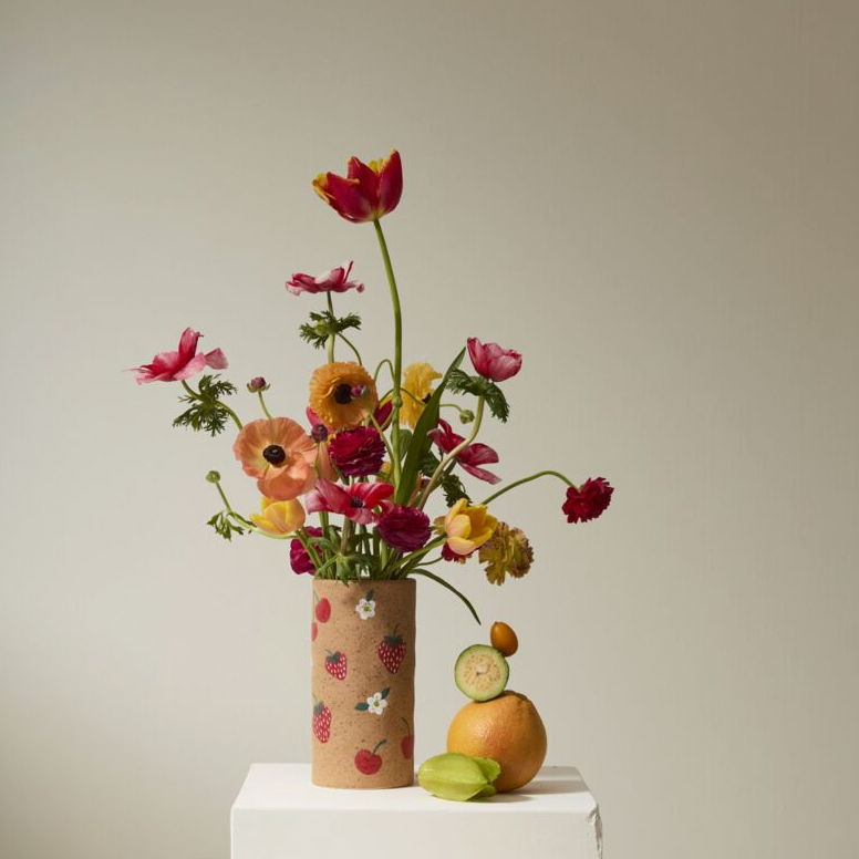 Tall Cherry Vase 4X8