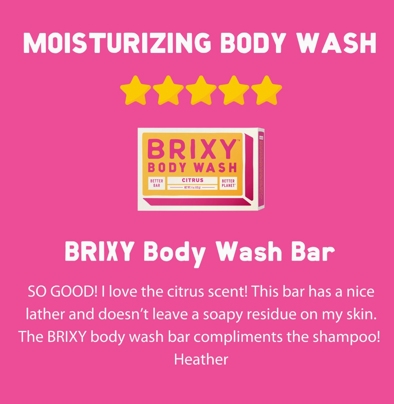 Moisturizing Body Wash Bar For Skin Barrier Support - Citrus