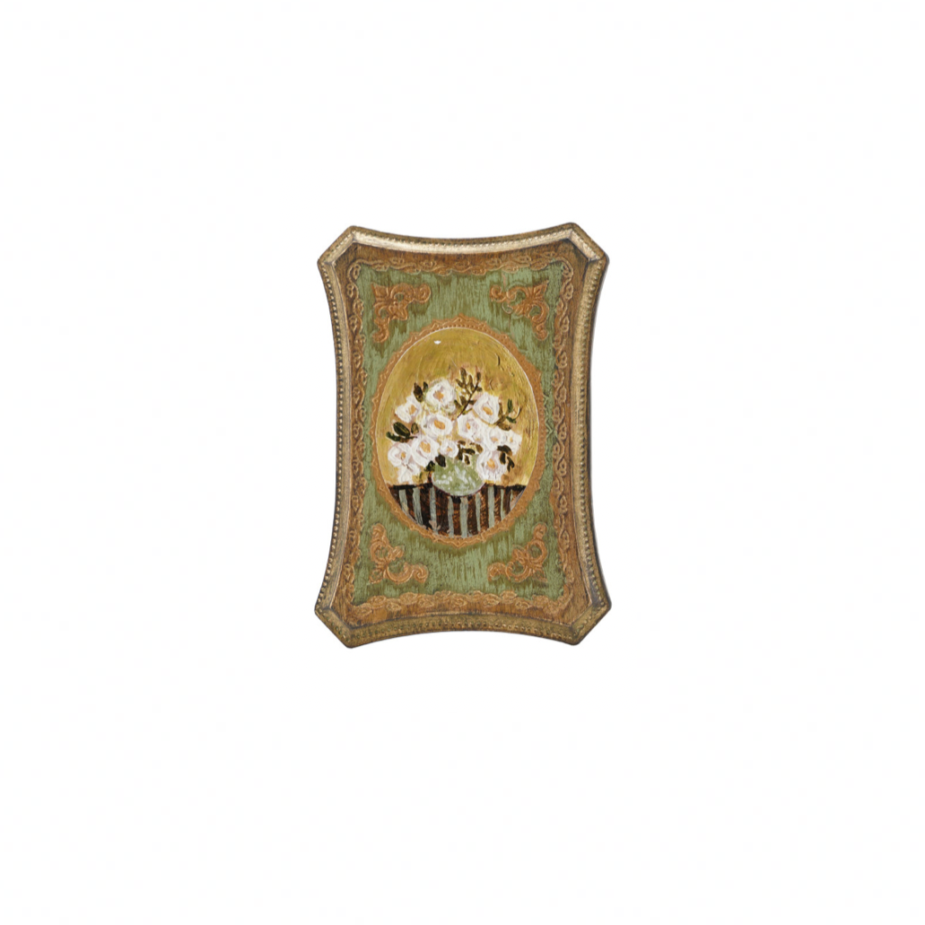 Antique Gold Finished Frame - Vase of Flowers
