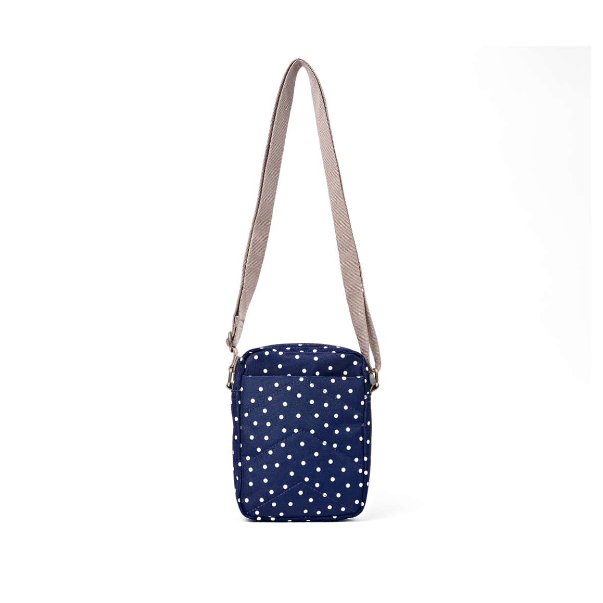 Bond Pocket Crossbody Bag in Navy Polka Dot
