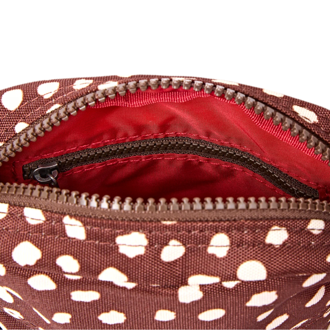 Bond Pocket Crossbody Bag in Brown Dot
