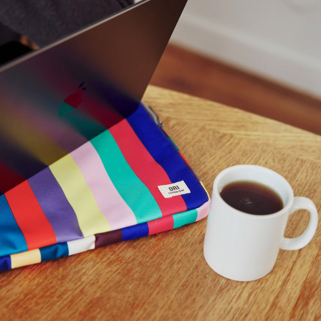 Brick Lane Laptop Sleeve in Wide Multi Stripe