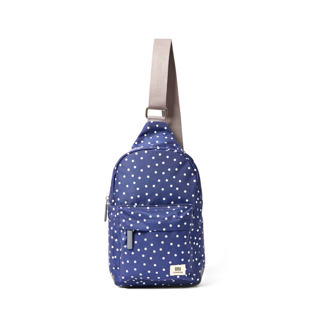 Willesden Sling Bag in Navy Polka Dot