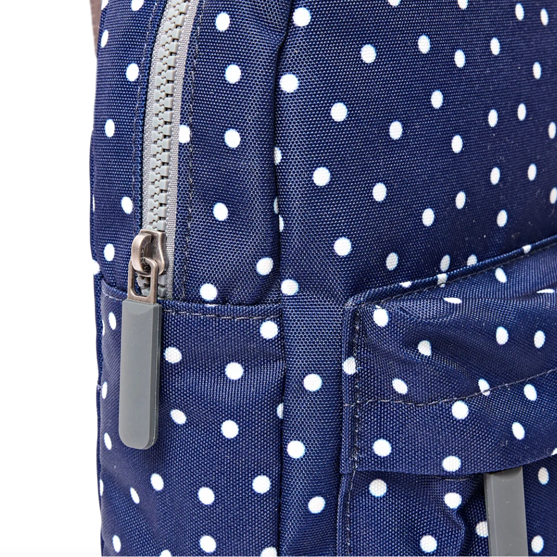 Willesden Sling Bag in Navy Polka Dot