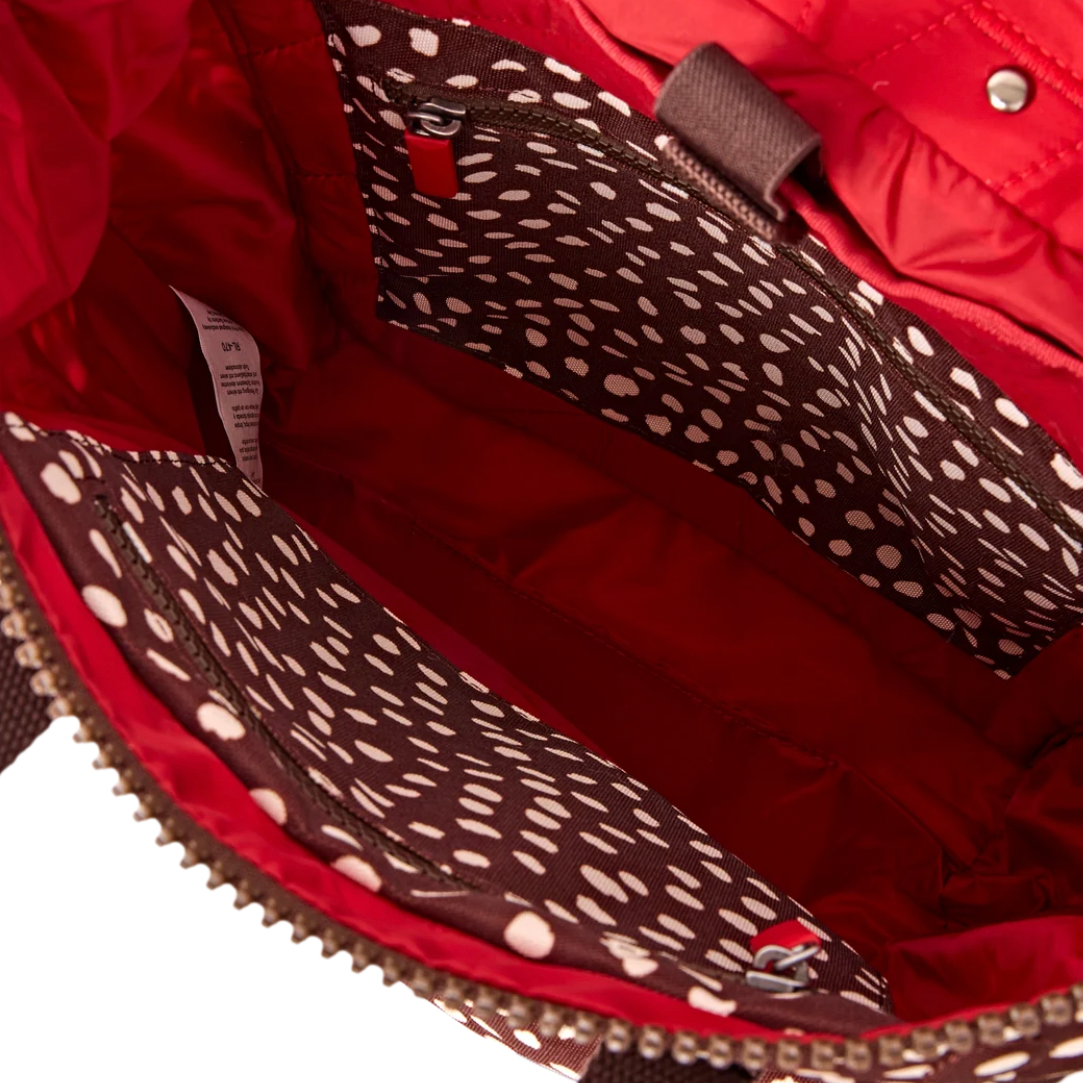 Canfield Roll Top Backpack in Brown Dot