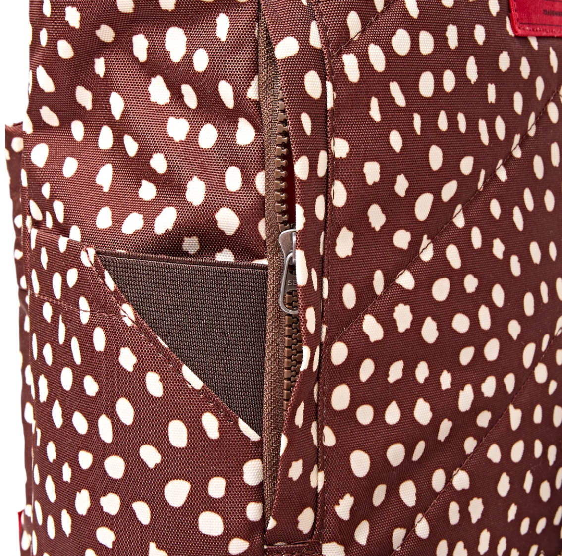 Canfield Roll Top Backpack in Brown Dot