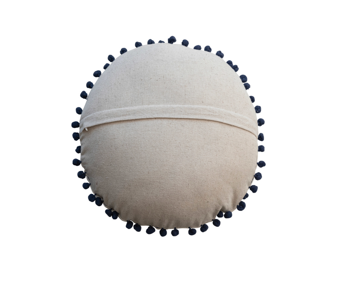 Home for the Holidays Pom Trim Pillow