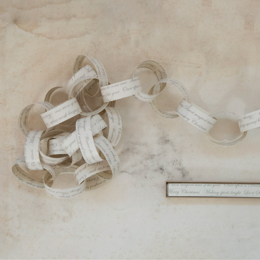 DIY Script Paper Link Garland