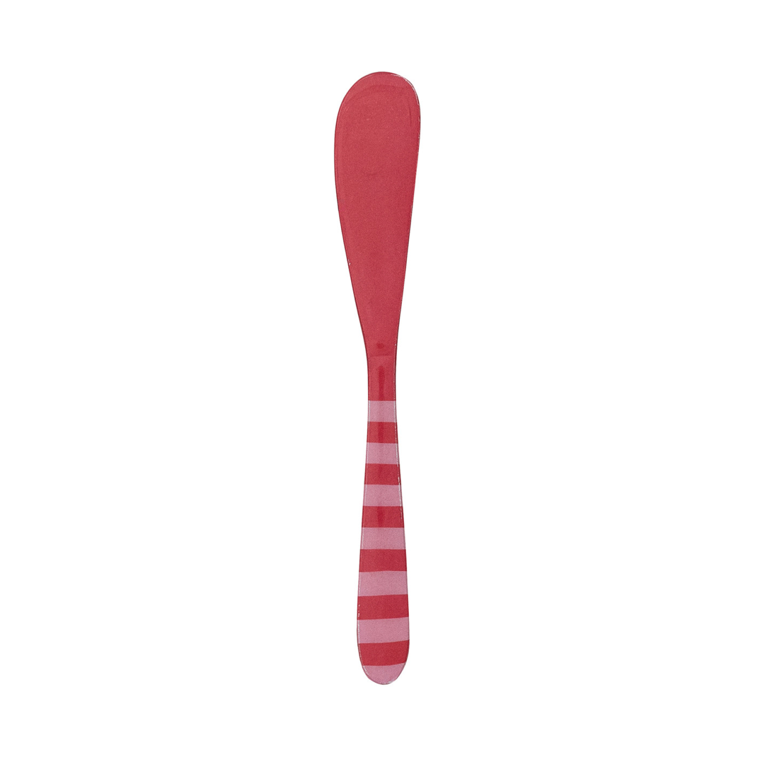 Holiday Whimsy Striped Canape Knife - Dark Pink with Pink Stripe