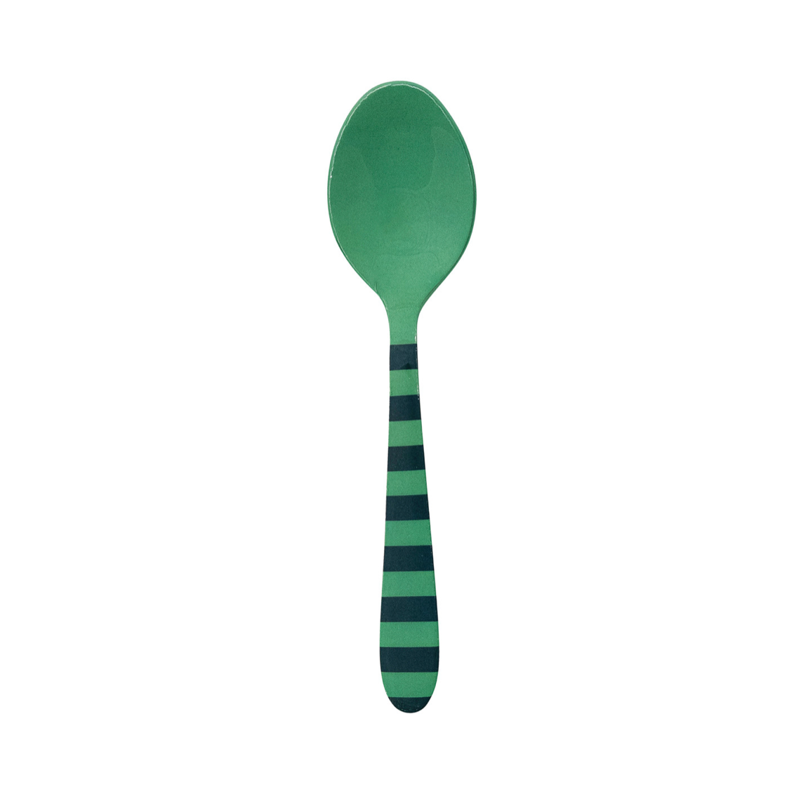 Holiday Whimsy Striped Spoon - Green with Blue Stripe