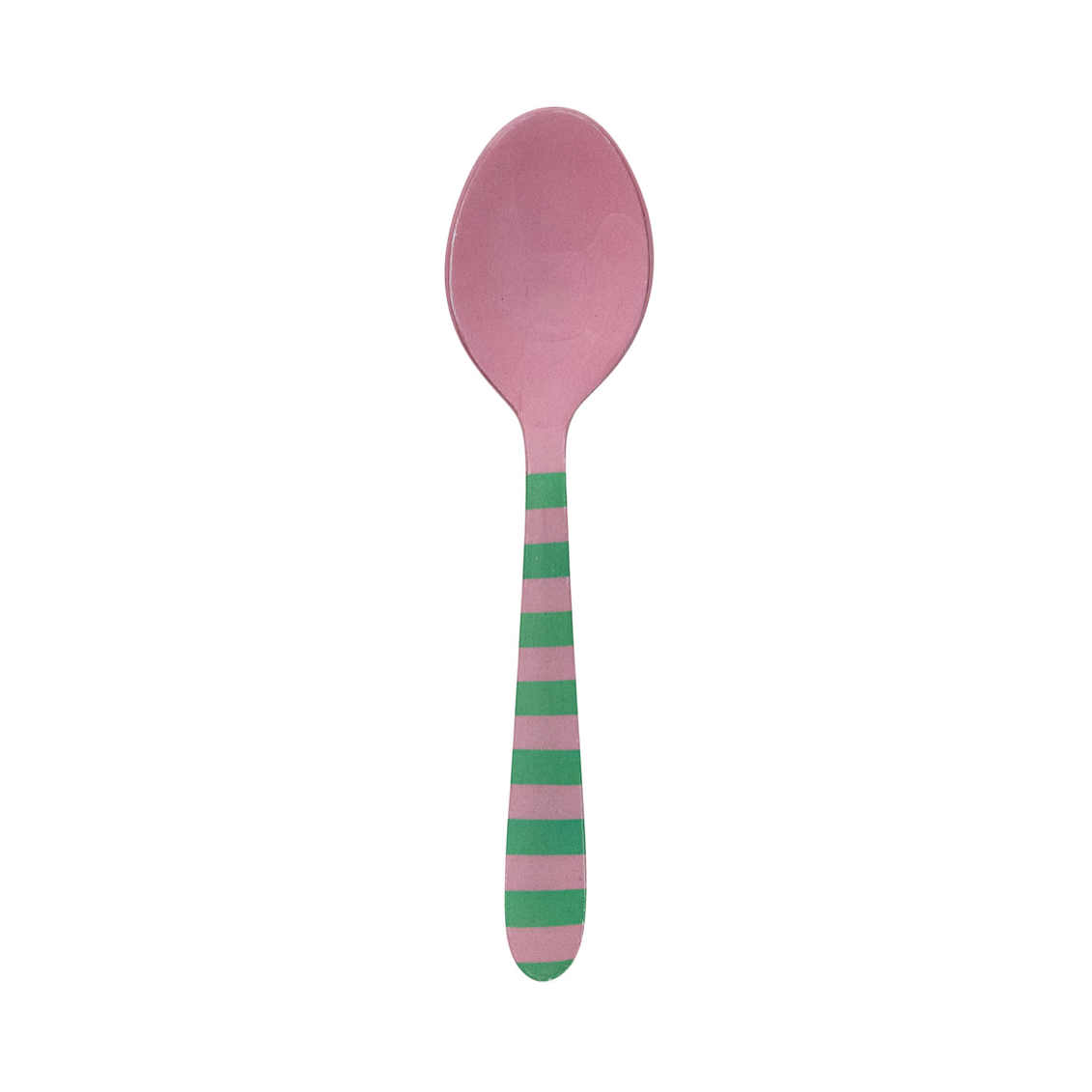 Holiday Whimsy Striped Spoon - Pink with Green Stripe