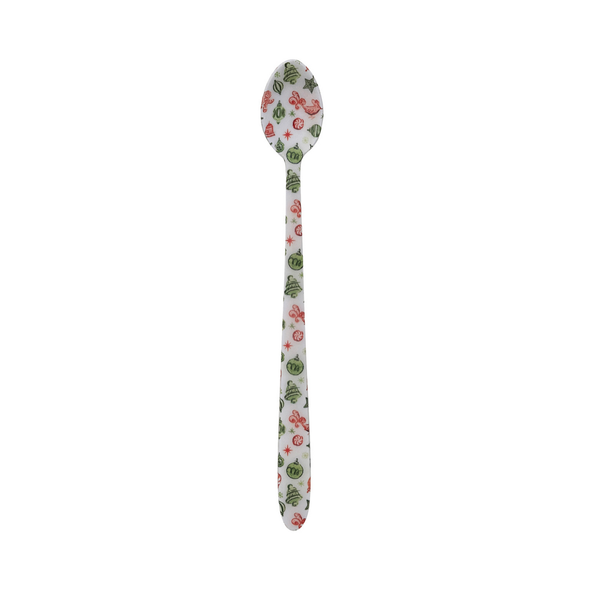 Holiday Patterned Enameled Stainless Steel Cocktail spoon - MULTI Ornaments