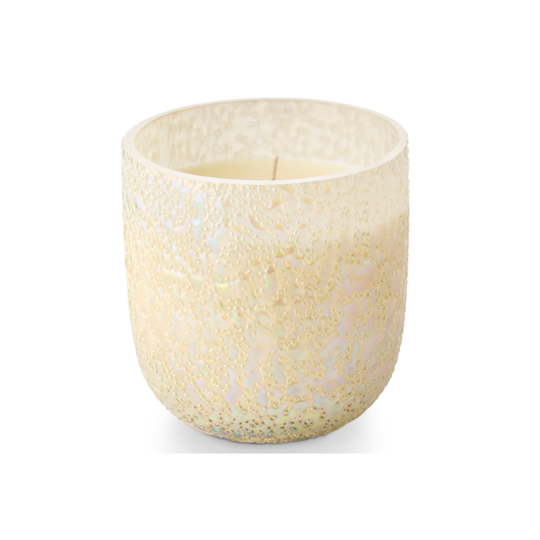 Winter White Beaded Glass