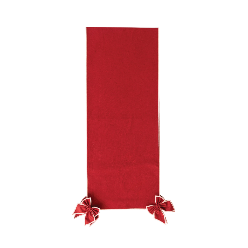 Detachable Bow Table Runner - Red