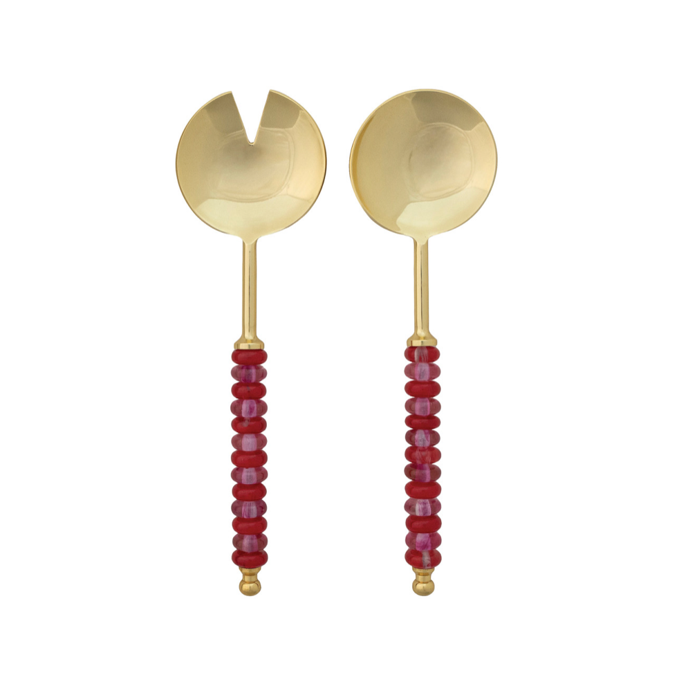 Stainless Steel Salad Servers with Resin Handles