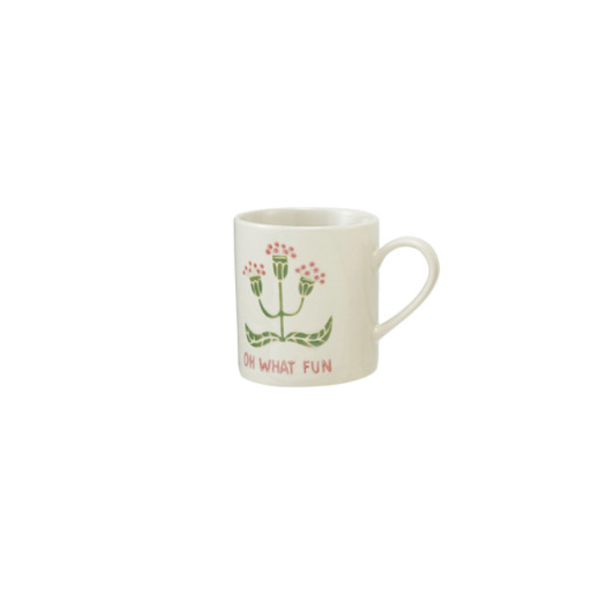 Holiday Folk Floral Mugs - Oh What Fun
