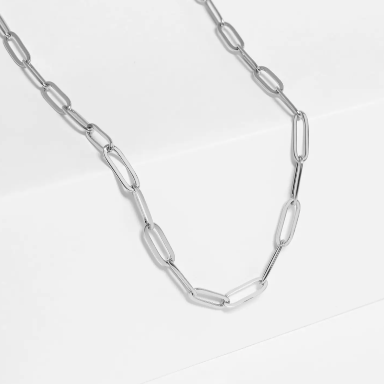 Paperclip Chain Necklace - Stainless Steel