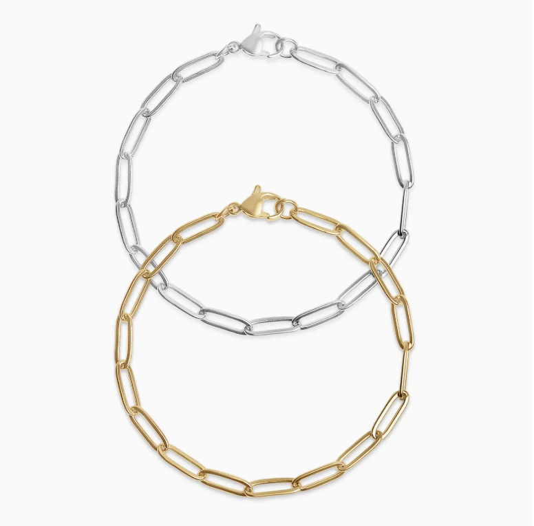 Paperclip Chain Bracelet - 7"