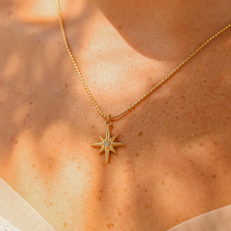 Compass Star Charm