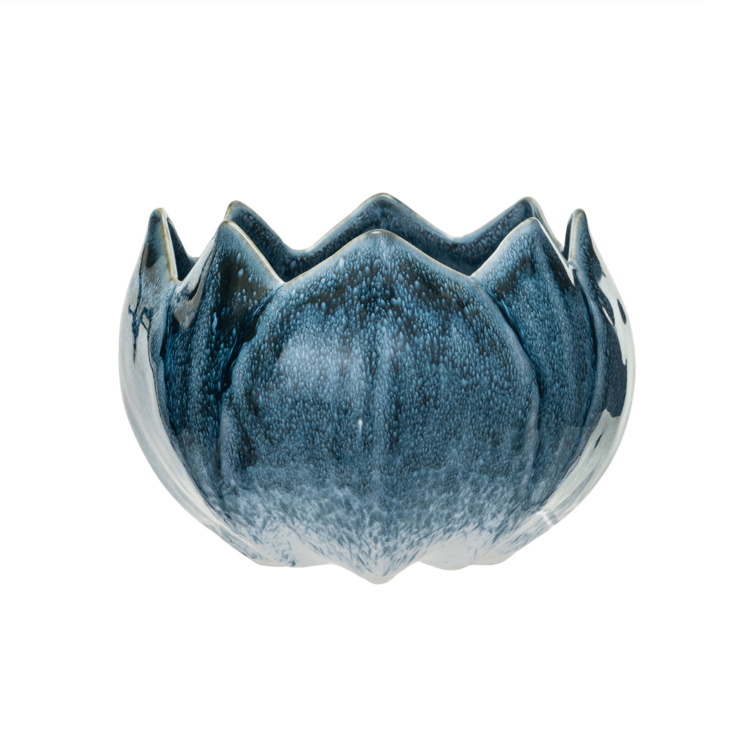 Stoneware Flower Shaped Planter