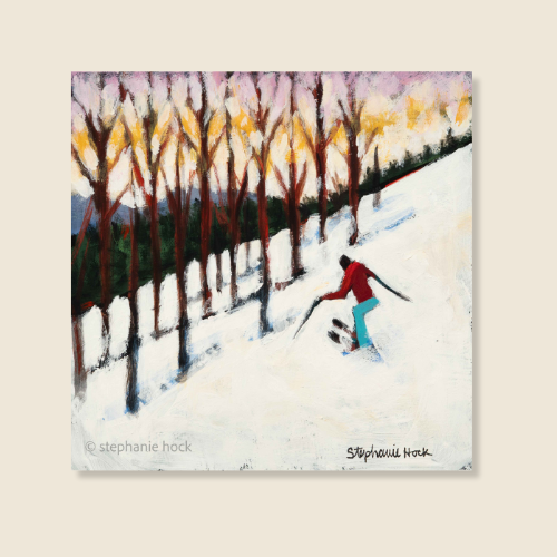 "Me and the 5 Trees" - Original Painting - Winter Solstice Art Show