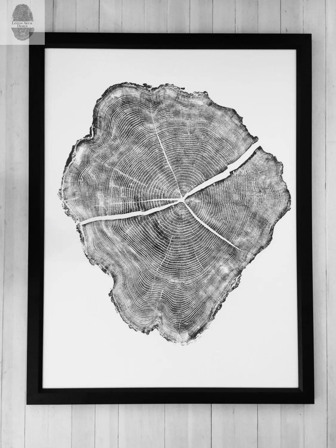 Tree Stump Print, Utah Art, Tree Blocks, Woodcut Print, Forestry, Signed Original, 36x48 inches