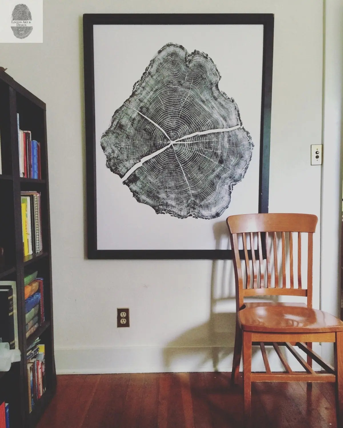 Tree Stump Print, Utah Art, Tree Blocks, Woodcut Print, Forestry, Signed Original, 36x48 inches