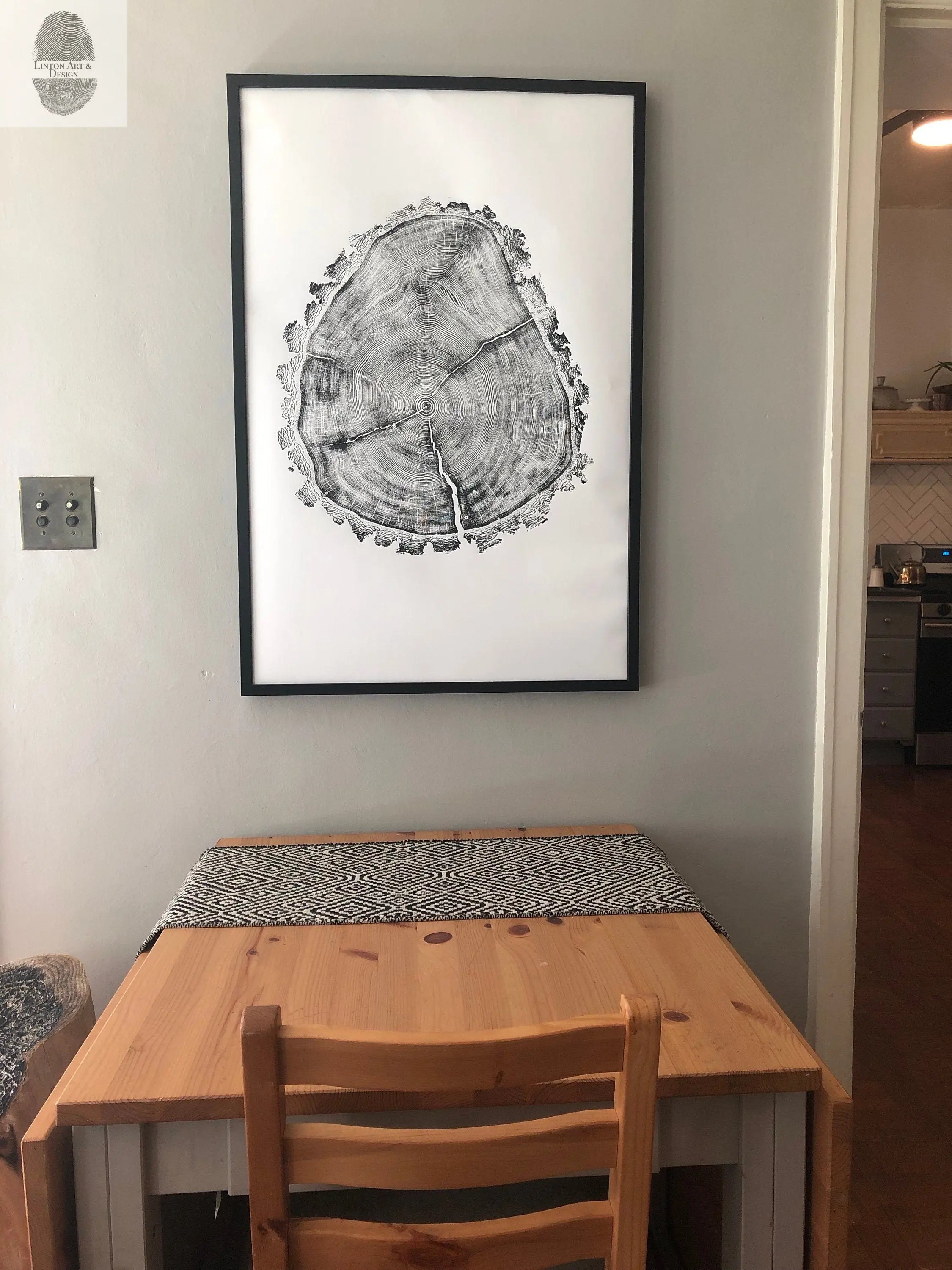 Utah Art, Tree Ring Print, Ski Art, Lumber, Shabby Tree, Wood Slice Wall Art, Natural Wood Slices