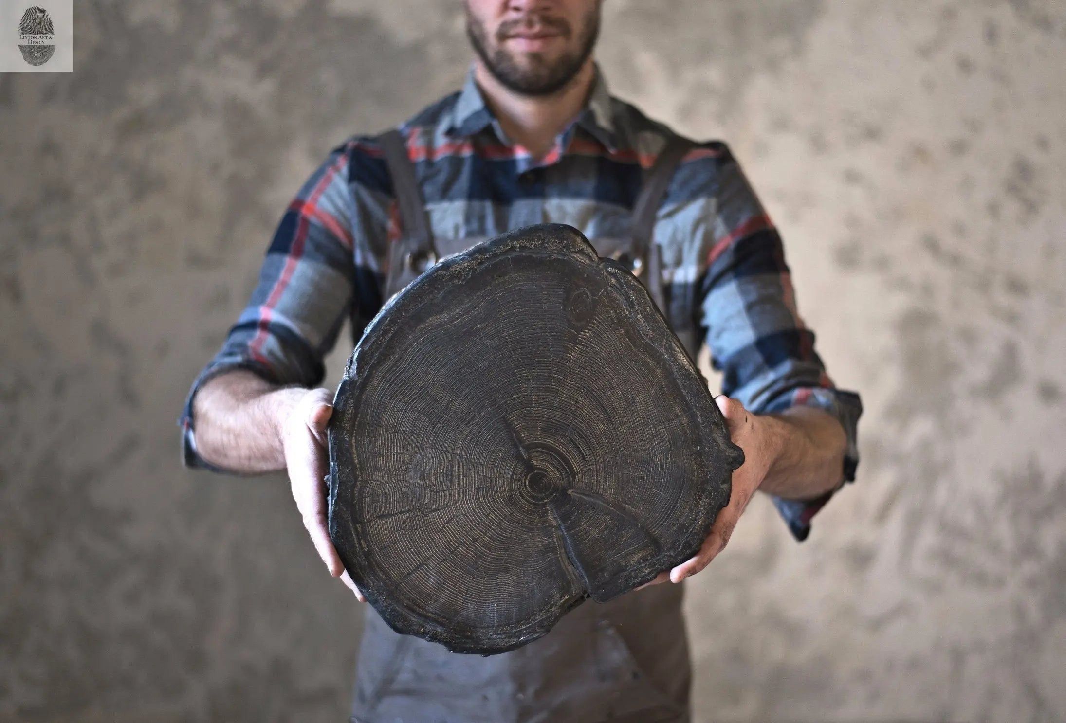 Utah Art, Tree Ring Print, Woodcut print, Woodworker, Ski Art, Snowbird, Wood Slice wall art - 18x24 print