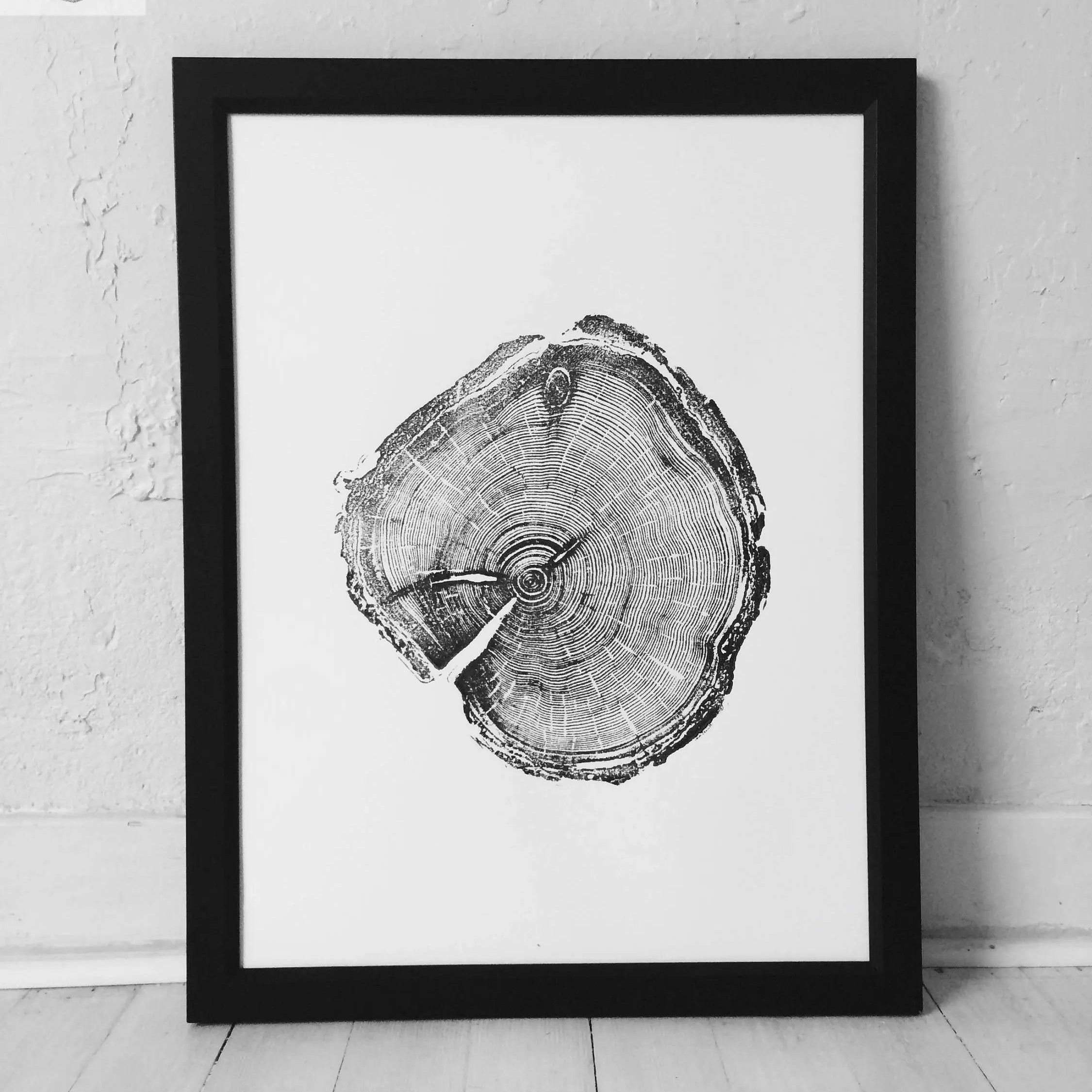 Utah Tree Ring Woodcut print - 18x24