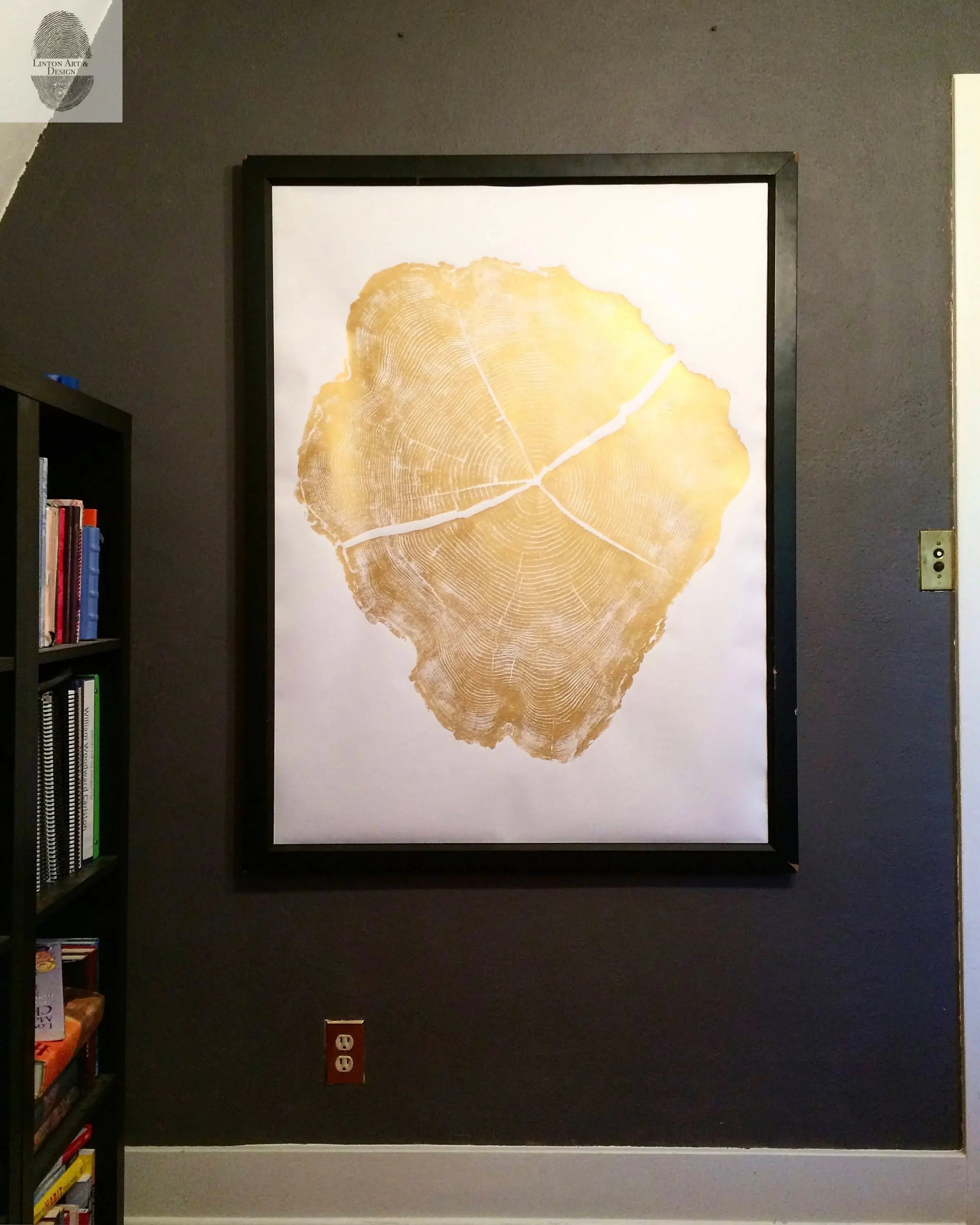Utah Locust Tree in Gold Ink - 36x48 print