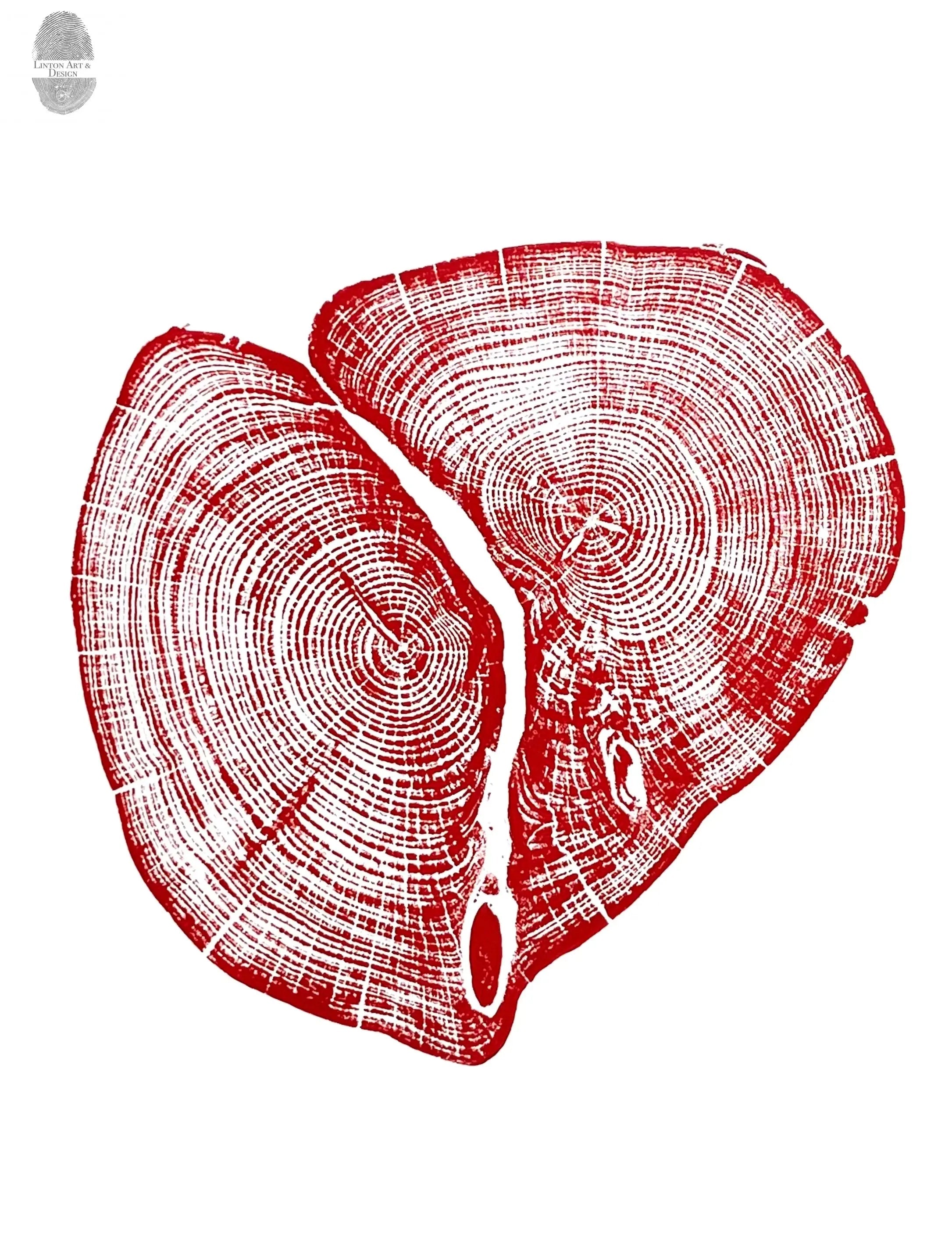 Waco Texas Cedar - 18x24 Print, Red Ink