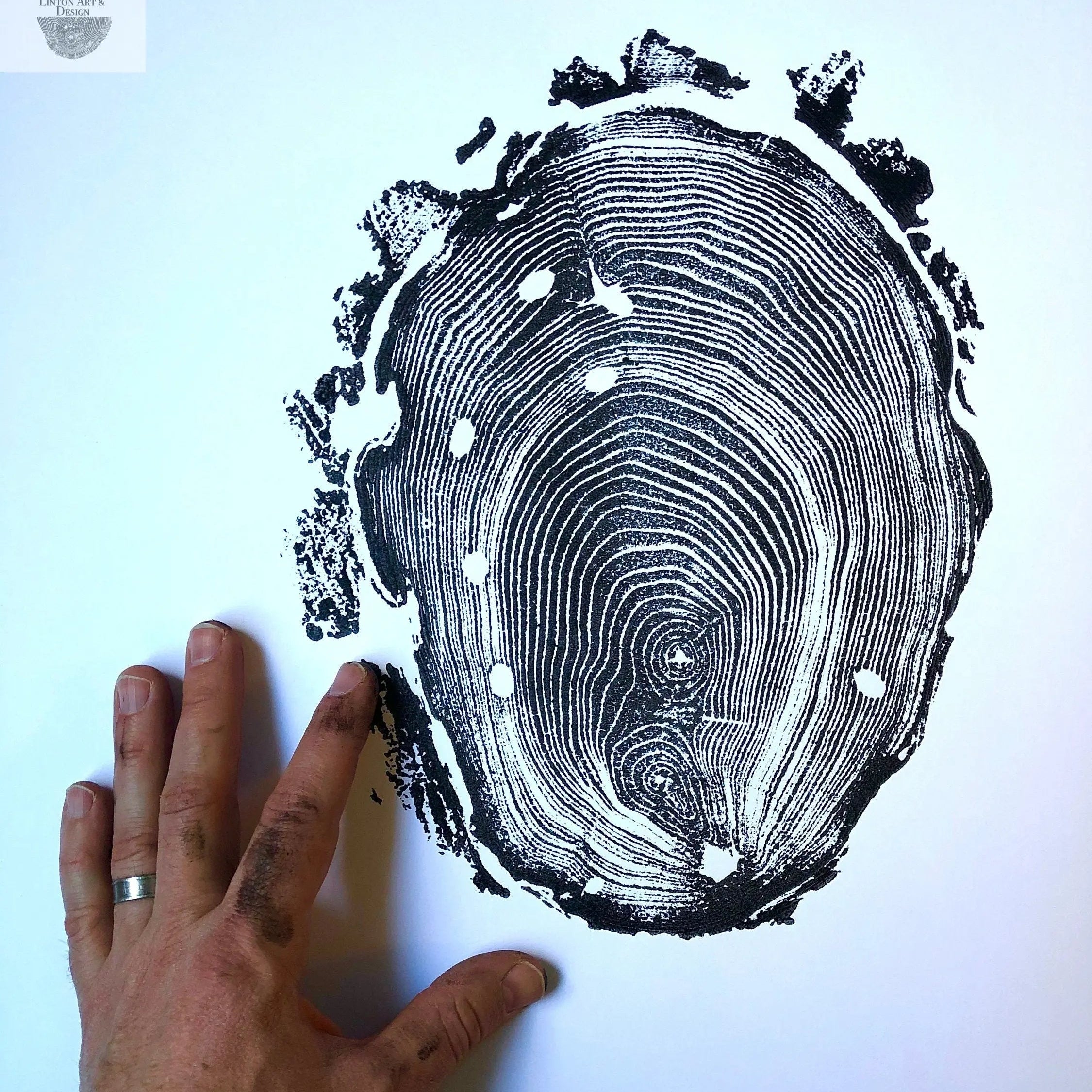 Walden Pond Massachusetts Tree Ring Print - 18x24 print - Signed Original
